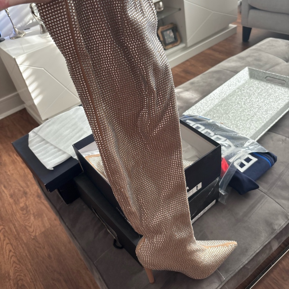 7.5 fashion nova thigh high boots